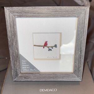 New Demdaco Gray Frame with with Red cardinal Art “signs from heaven”